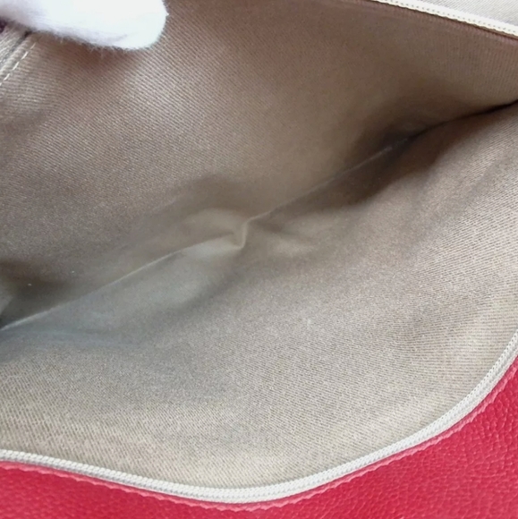 AUTHENTIC CARTIER MARCELLO DU TOTE BAG RED/BEIGE - Picture 6 of 13
